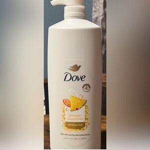 Dove Limited Edition Pineapple & Passion Fruit Huge 40 Oz Body Wash Bottle New!